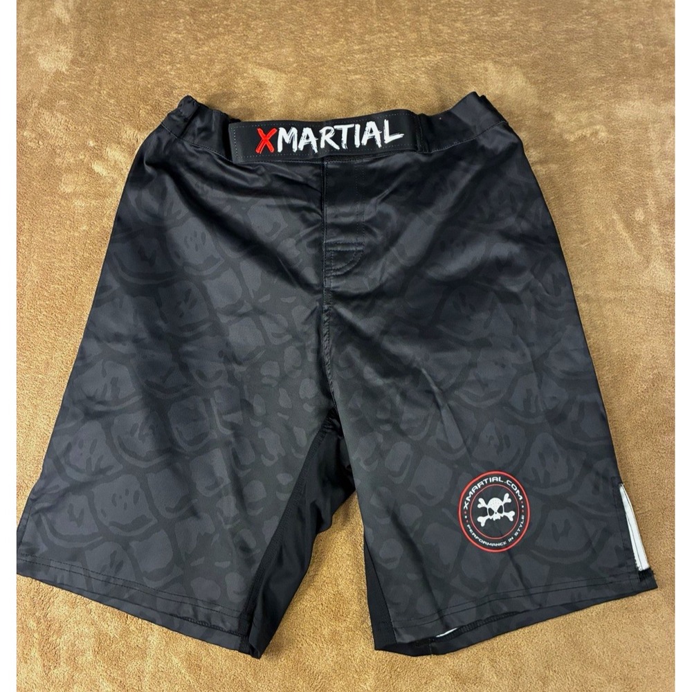 XMartial Hybrid BJJ/ MMA No-Gi Jui-Jitsu Fight Shorts Black Gray Adult Unisex XL
